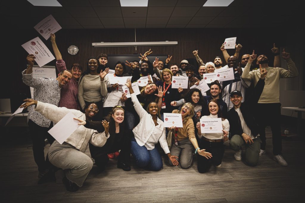 Fire Camp Namur photo groupe étudiants coach